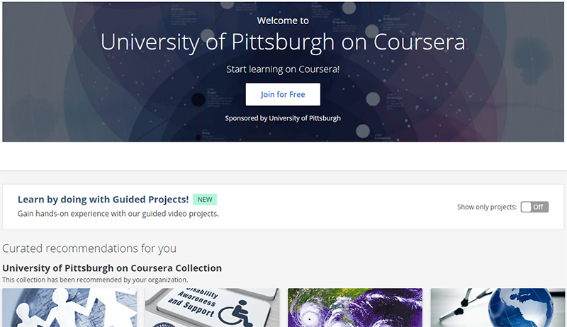 Coursera @ Pitt Home Page