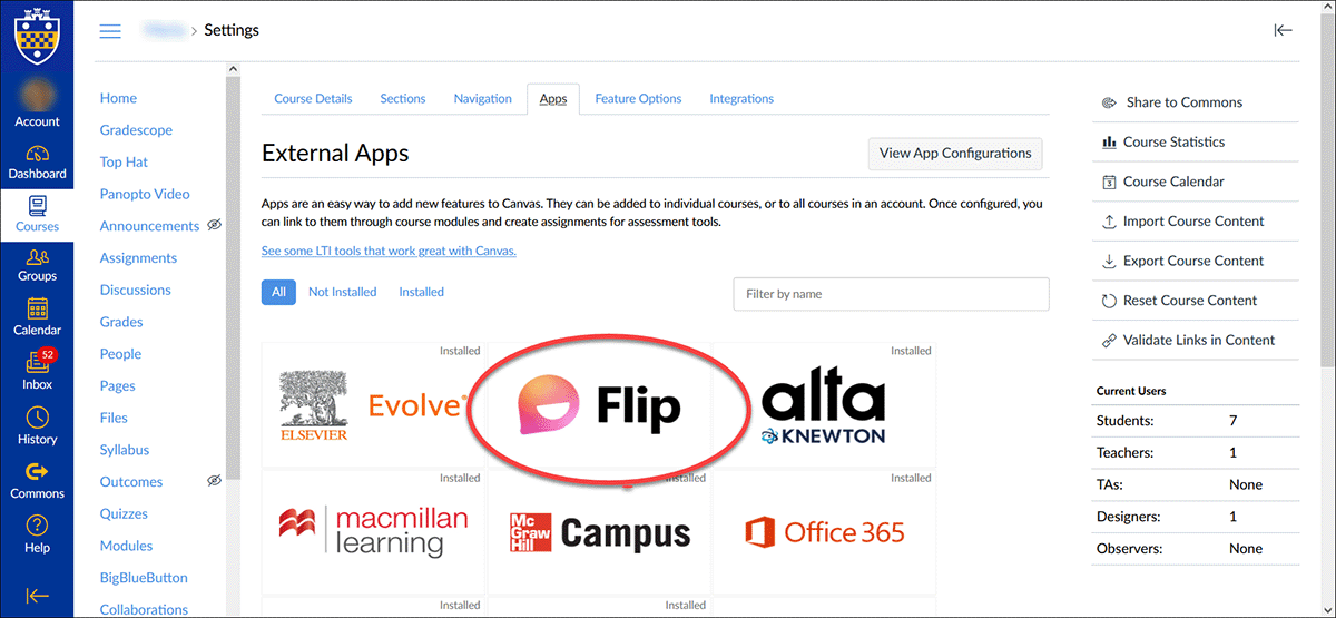 Add App interface showing Flip tile