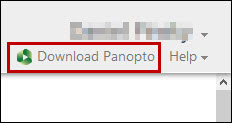 Download Panopto button under the username