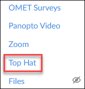Click on Top Hat in the Navigation menu.