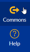 Canvas Commons link/icon in Canvas course shell menu.