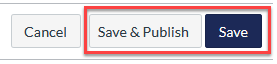 Screenshot of the "Save & Publish" button at the end of the creation process.